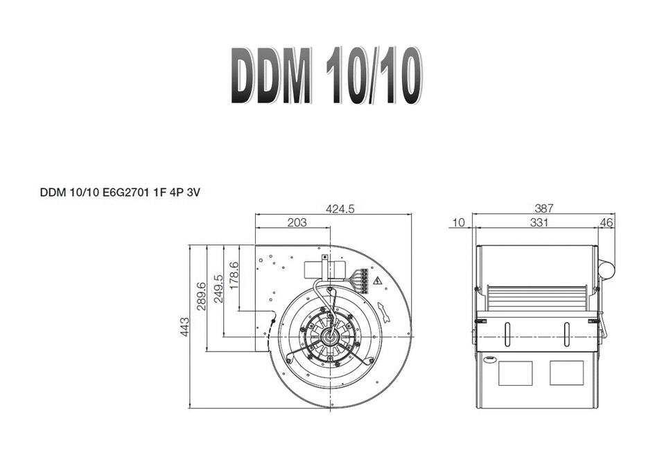 Misure ventilatore Nicotra DDM 10/10