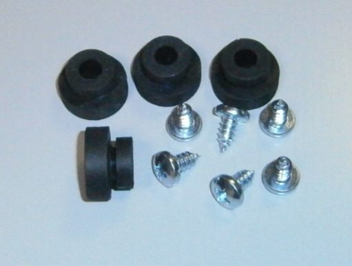 Antivibranti in gomma e viti del kit