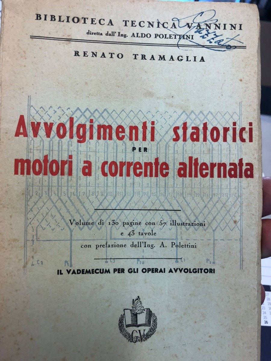 Copertina di Avvolgimenti statorici per motori a corrente alternata, 1951